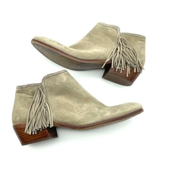 Sam Edelman Paige Suede Fringe Bootie 9.5 - Picture 1 of 16